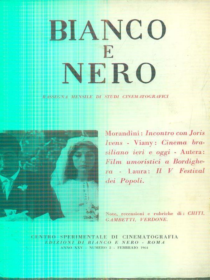 BIANCO E NERO magazine side cover  February 1964
