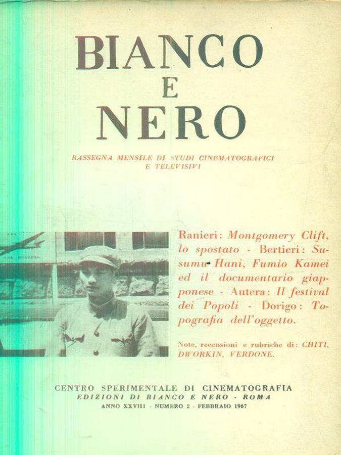 BIANCO E NERO magazine side cover  February 1967