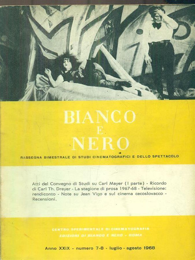 BIANCO E NERO magazine side cover  July/August 1968