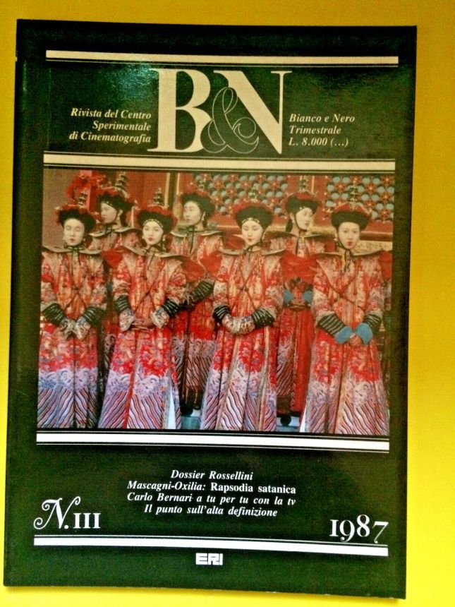 BIANCO E NERO magazine side cover Issue 3   1987