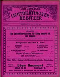 DEUTSCHE LICHTBILDTHEATER-BESITZER | DER magazine side cover  