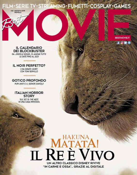 BEST MOVIE magazine cover  August 2019