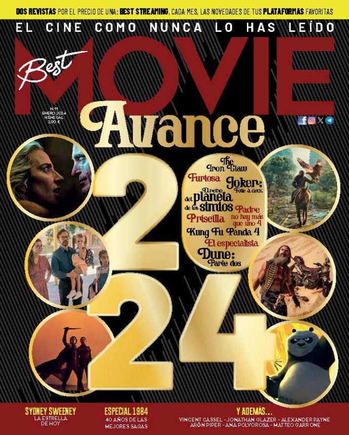 BEST MOVIE SPAIN magazine side cover  January 2024