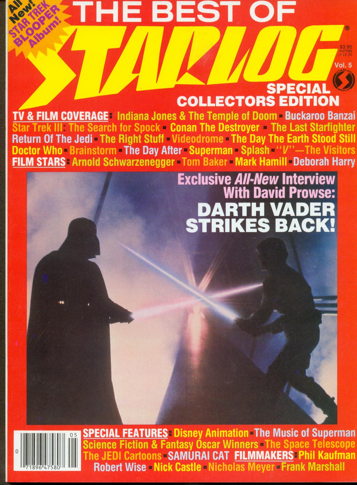 BEST OF STARLOG magazine side cover Issue 5   1984