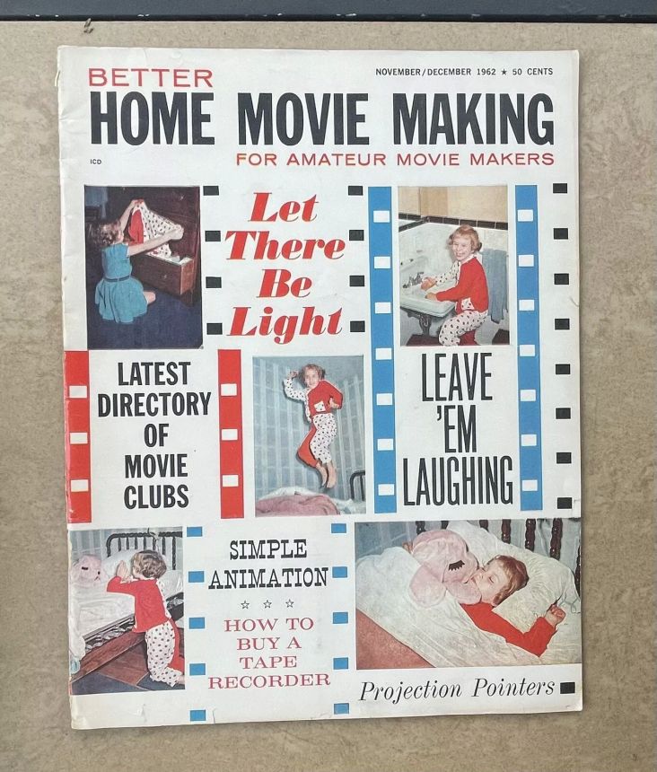 BETTER HOME MOVIE MAKING magazine side cover  November/December 1962