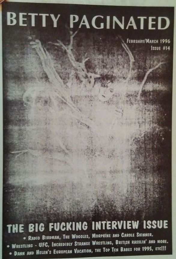 BETTY PAGINATED magazine side cover Issue 14 February/March 1996