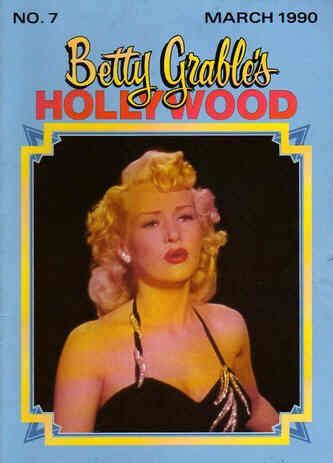 BETTY GRABLES HOLLYWOOD magazine side cover Issue 7 March 1990