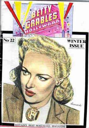 BETTY GRABLES HOLLYWOOD magazine side cover Issue 22 Winter 
