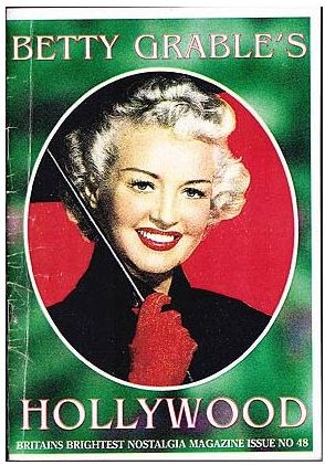 BETTY GRABLES HOLLYWOOD magazine side cover Issue 48 Autumn 2000
