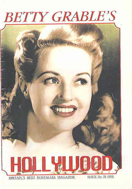 BETTY GRABLES HOLLYWOOD magazine side cover Issue 38  1998