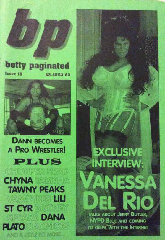 BETTY PAGINATED magazine side cover Issue 19   1998
