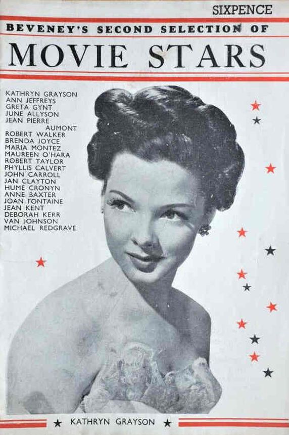 BEVENEYS MOVIE STARS magazine side cover   1946