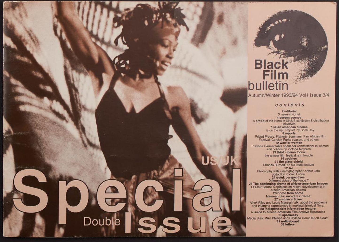 BLACK FILM BULLETIN magazine side cover  Vol 1 No  3-4 Autumn 1993