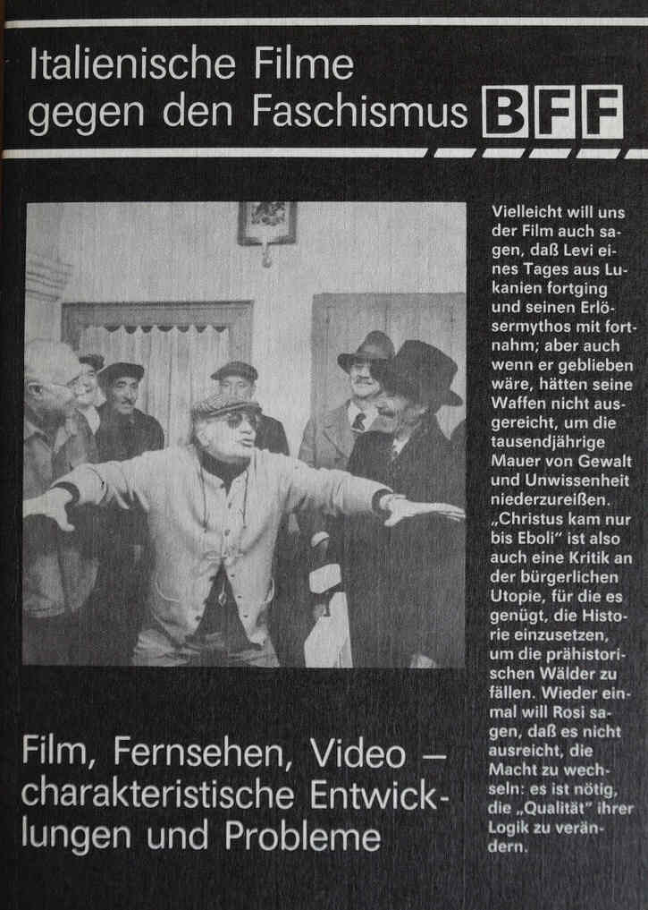 BEITRAGE ZUR FILM UND FERNSEHWISSENSCHAFT magazine side cover Issue 31   1988