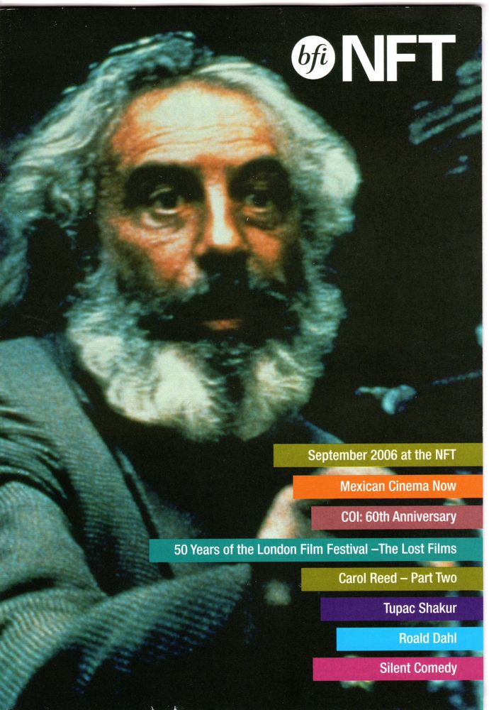 BFI SOUTHBANK GUIDE magazine side cover September 2006
