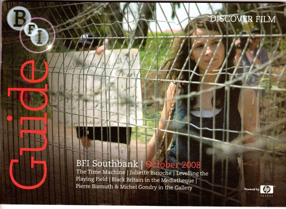 BFI SOUTHBANK GUIDE magazine side cover October 2008