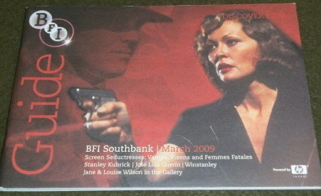 BFI SOUTHBANK GUIDE magazine side cover March 2009