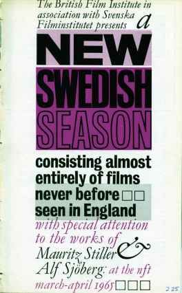 BFI SOUTHBANK GUIDE magazine side cover March/April 1965