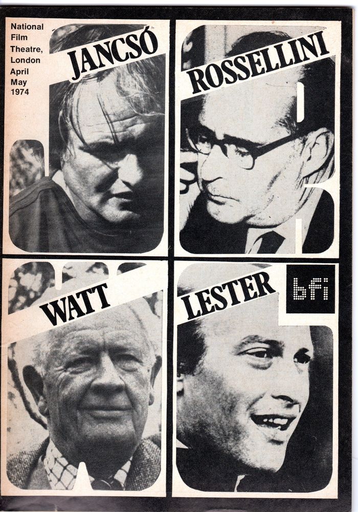 BFI SOUTHBANK GUIDE magazine side cover April/May 1974