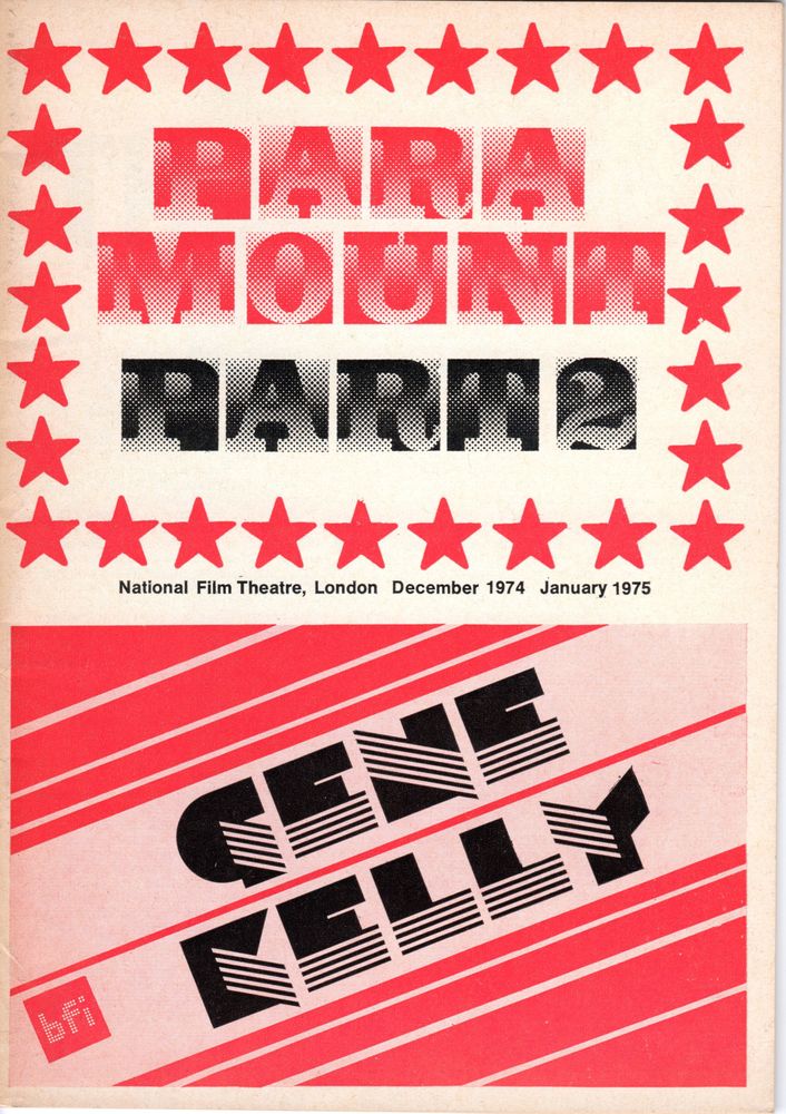 BFI SOUTHBANK GUIDE magazine side cover Dec./January 1975