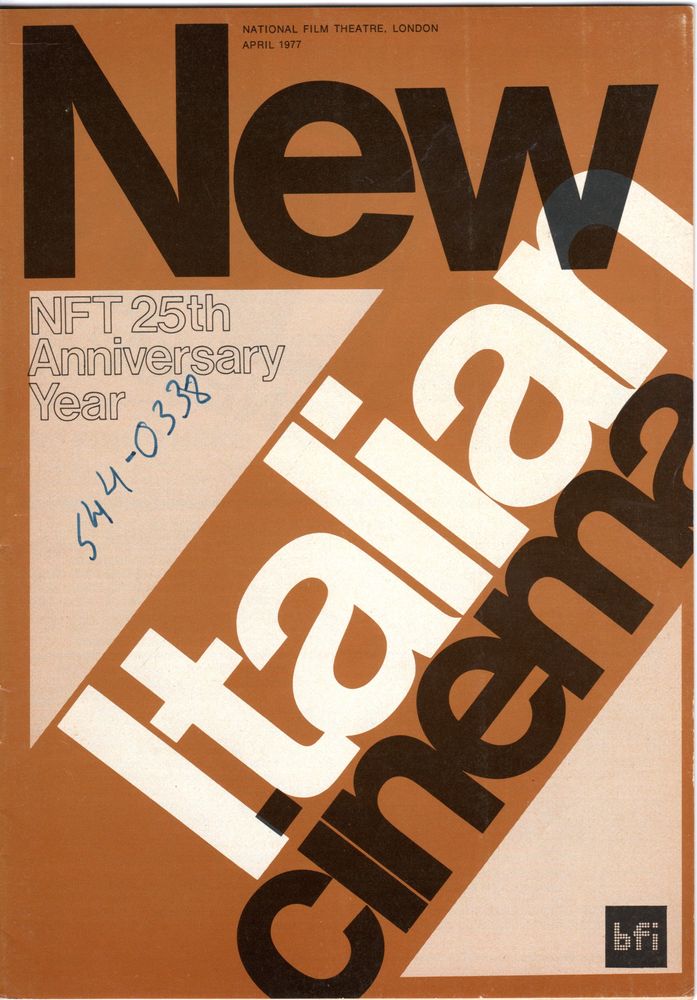 BFI SOUTHBANK GUIDE magazine side cover April 1977