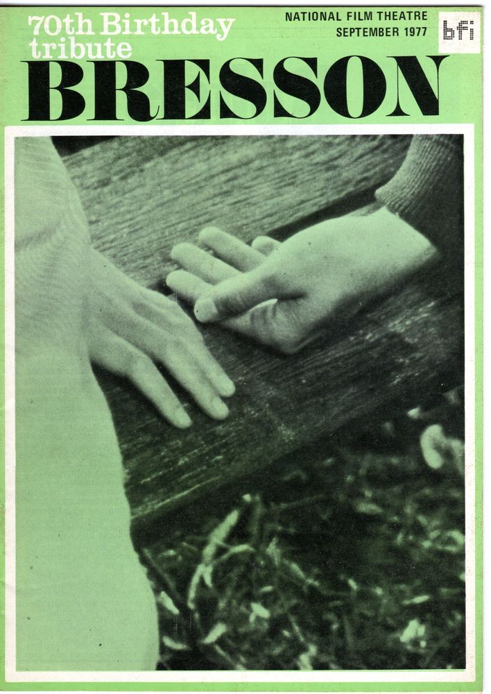 BFI SOUTHBANK GUIDE magazine side cover September 1977