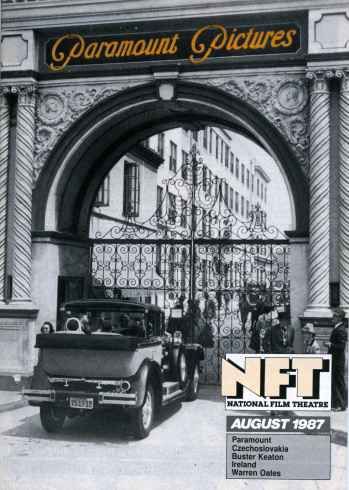 BFI SOUTHBANK GUIDE magazine side cover August 1987
