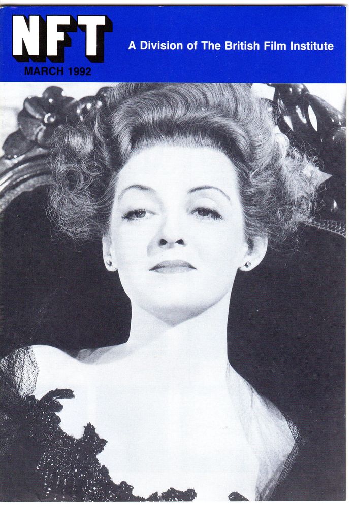 BFI SOUTHBANK GUIDE magazine side cover March 1992