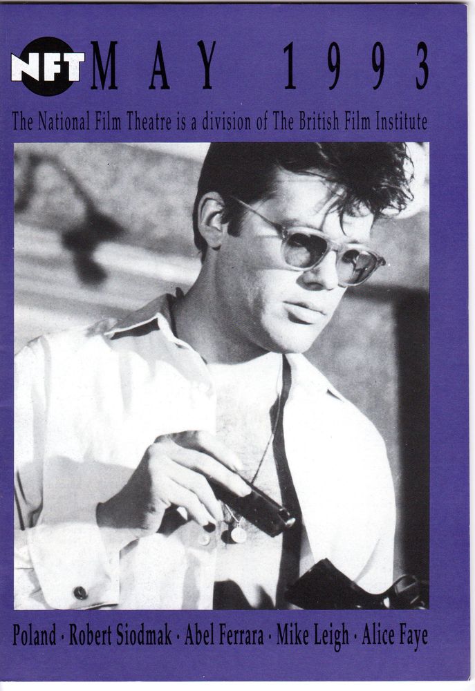 BFI SOUTHBANK GUIDE magazine side cover May 1993