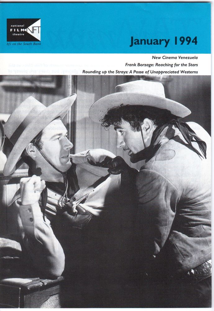 BFI SOUTHBANK GUIDE magazine side cover January 1994