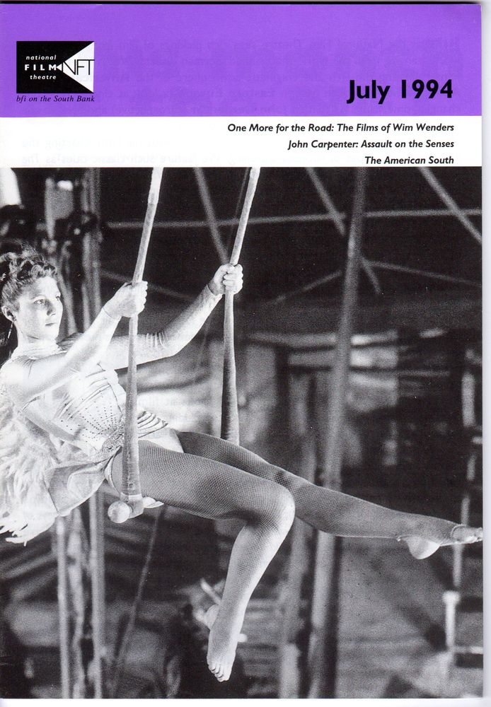BFI SOUTHBANK GUIDE magazine side cover July 1994