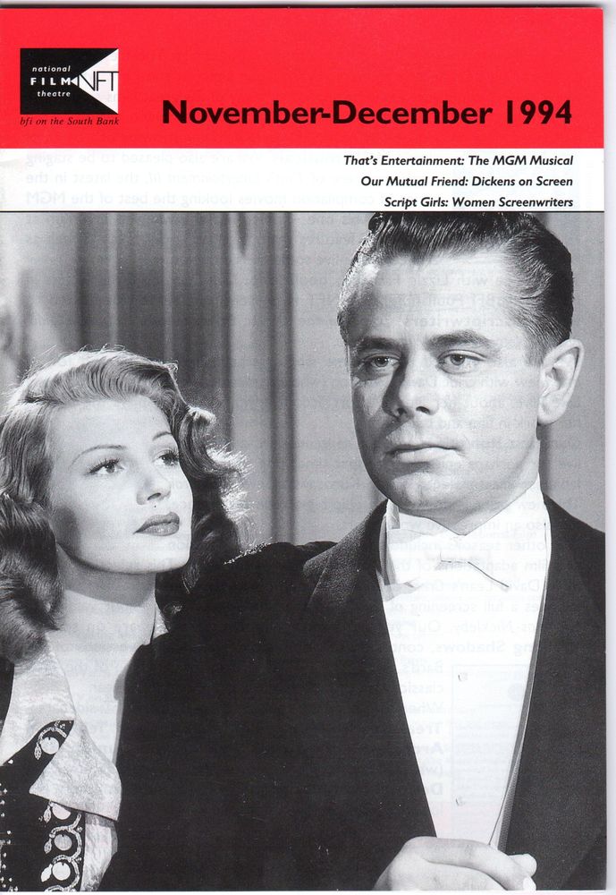BFI SOUTHBANK GUIDE magazine side cover November/December 1994