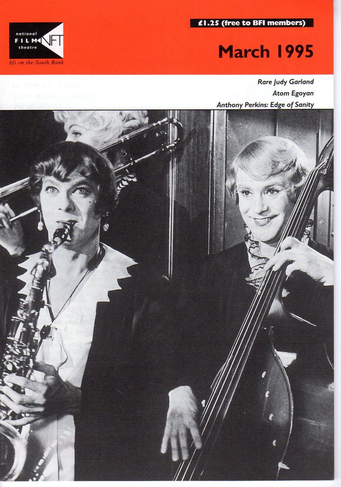 BFI SOUTHBANK GUIDE magazine side cover March 1995