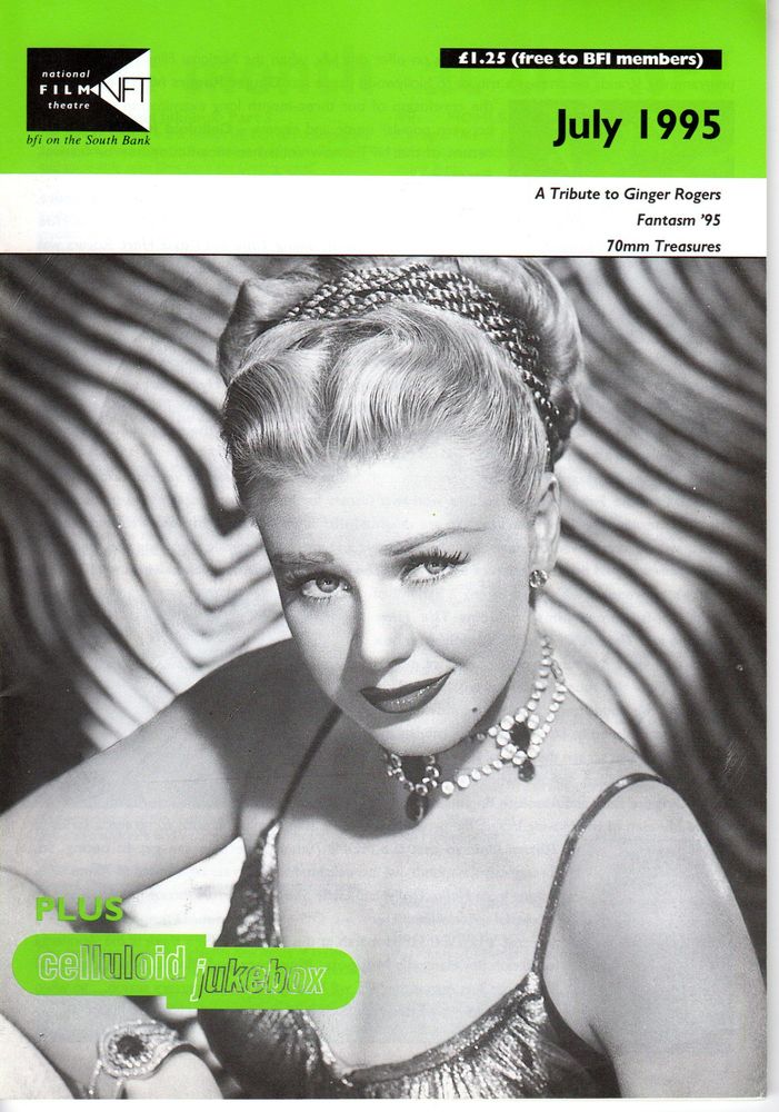 BFI SOUTHBANK GUIDE magazine side cover July 1995