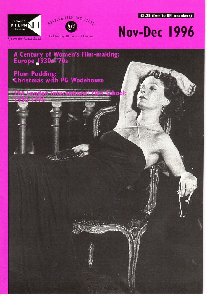 BFI SOUTHBANK GUIDE magazine side cover November/December 1996