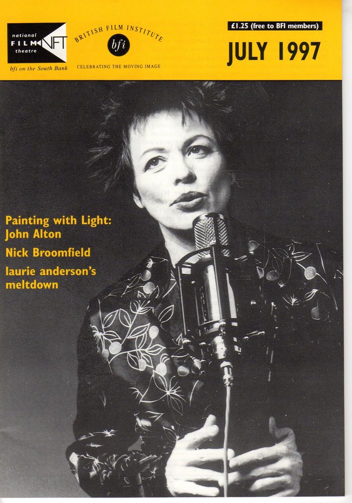 BFI SOUTHBANK GUIDE magazine side cover July 1997