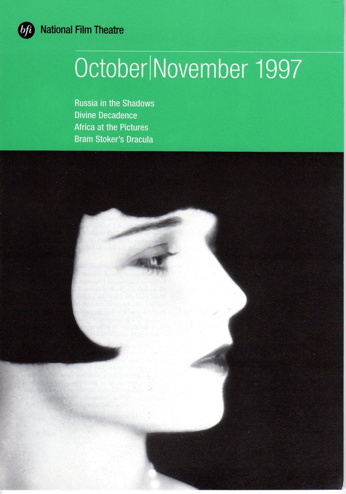 BFI SOUTHBANK GUIDE magazine side cover October/November 1997
