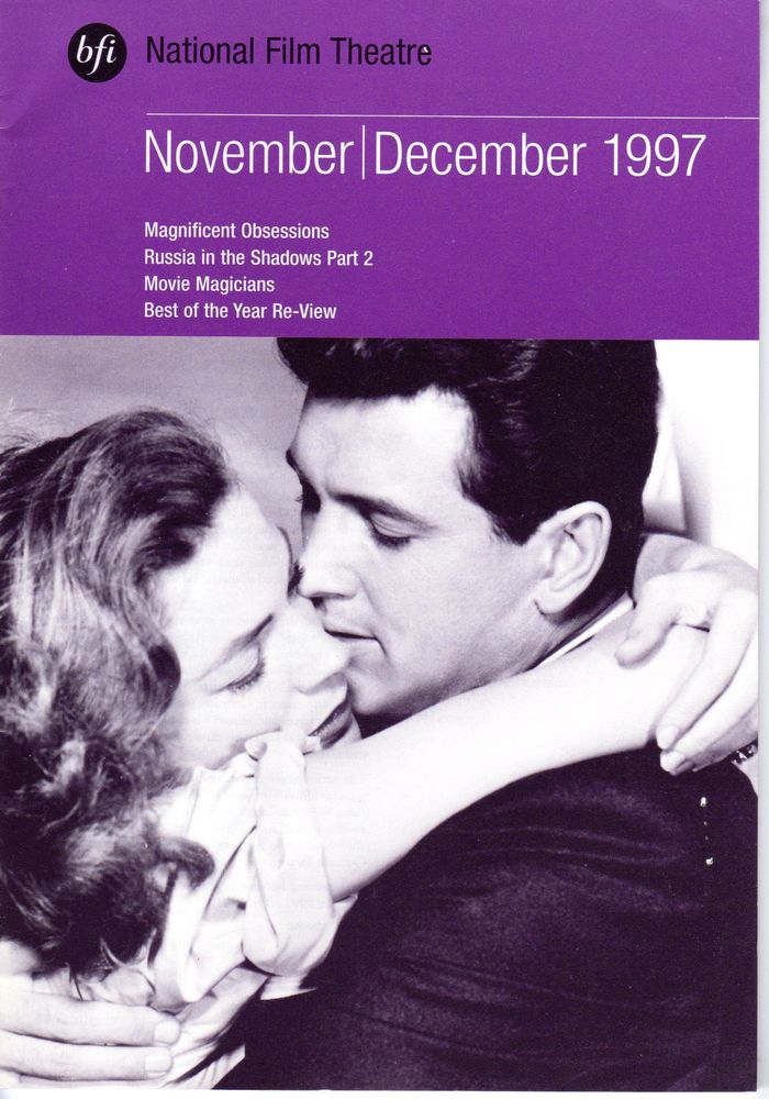 BFI SOUTHBANK GUIDE magazine side cover November/December 1997
