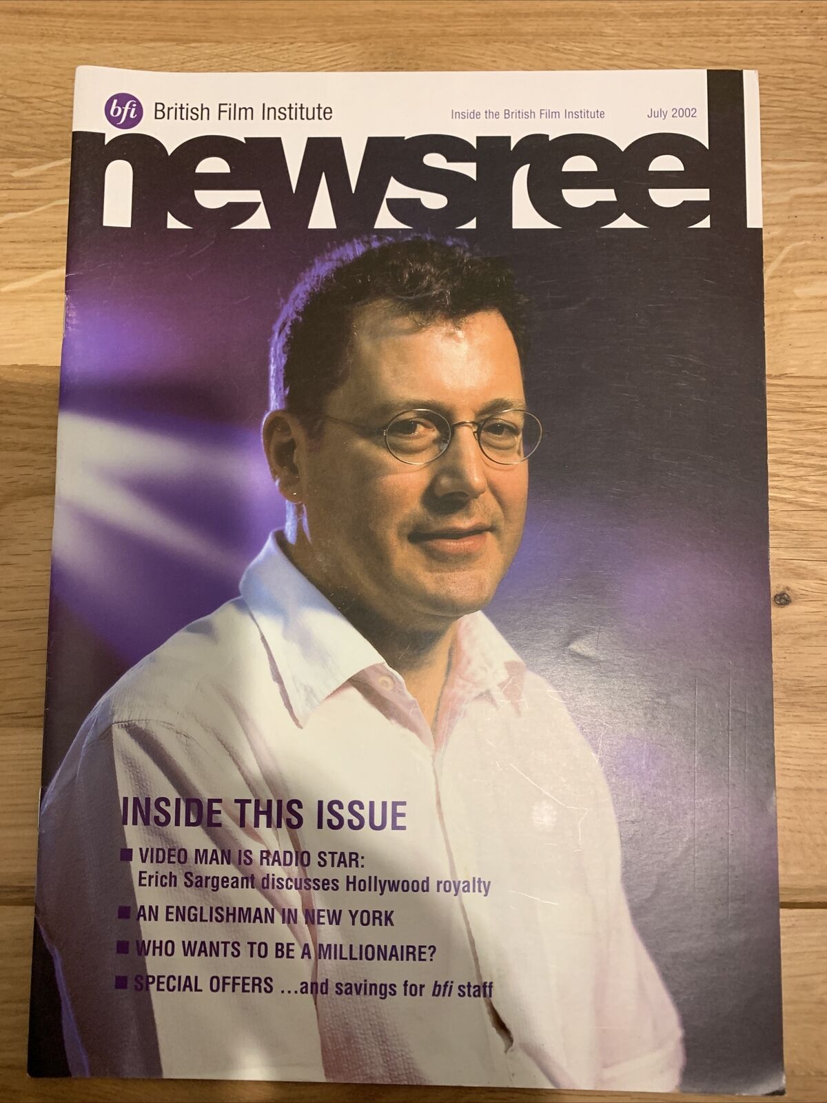 BFI NEWSREEL magazine side cover  July 2002