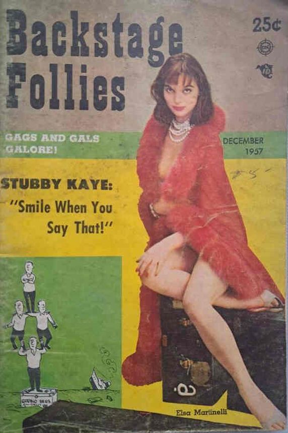 BACKSTAGE FOLLIES magazine side cover  December 1957