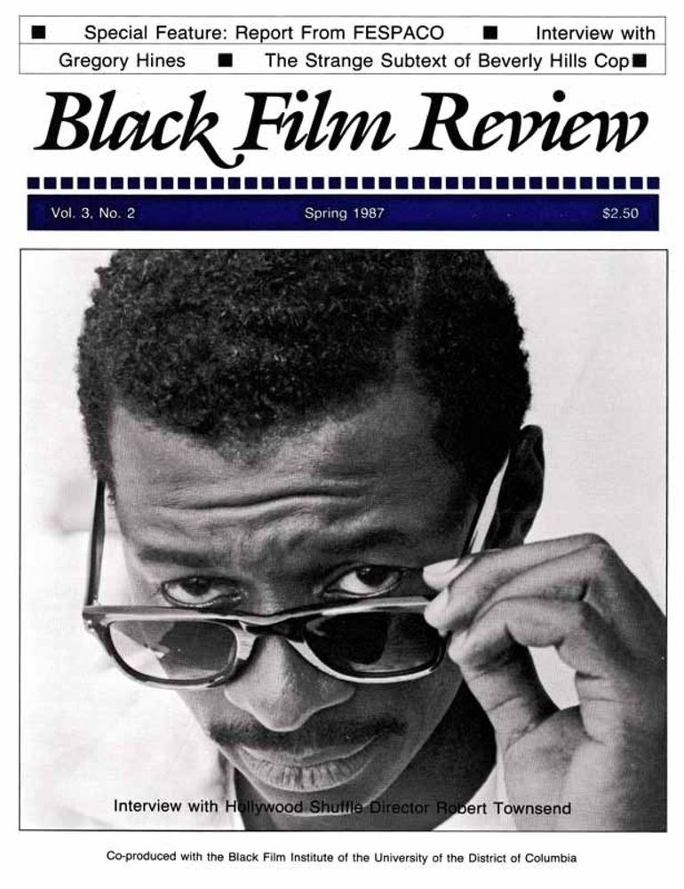 BLACK FILM REVIEW magazine side cover  Vol 3 # 2 Spring 1987