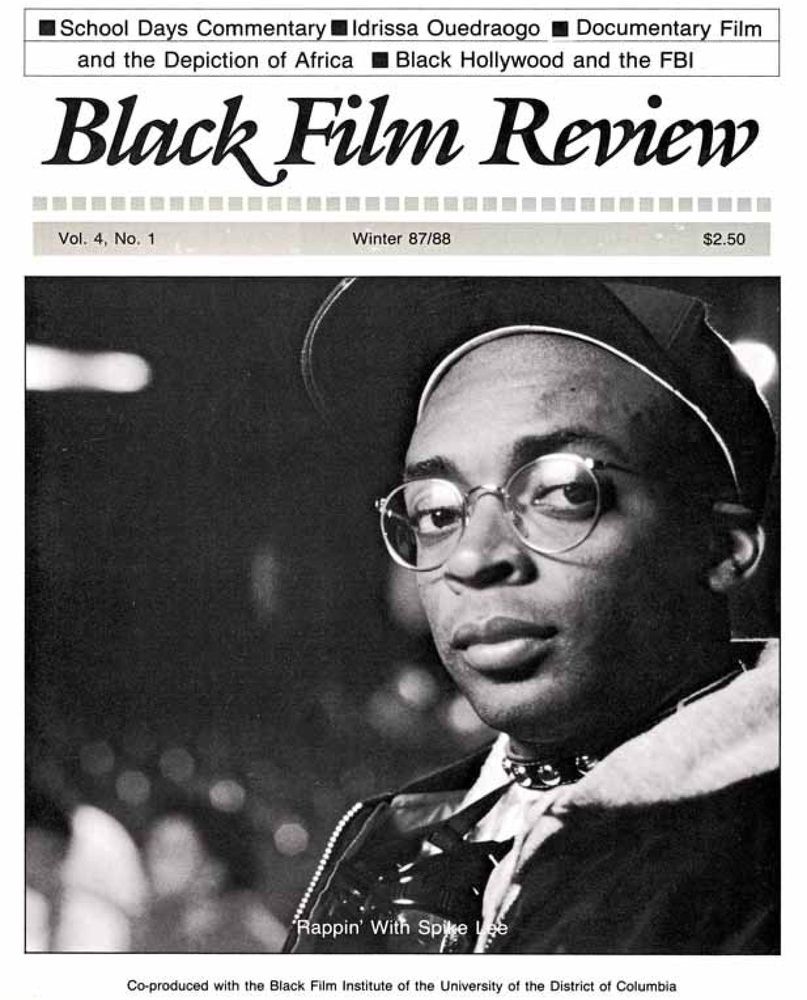 BLACK FILM REVIEW magazine side cover  Vol 4 # 1 Winter 1987