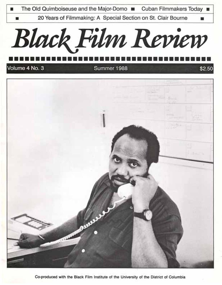 BLACK FILM REVIEW magazine side cover  Vol 4 # 3 Summer 1988