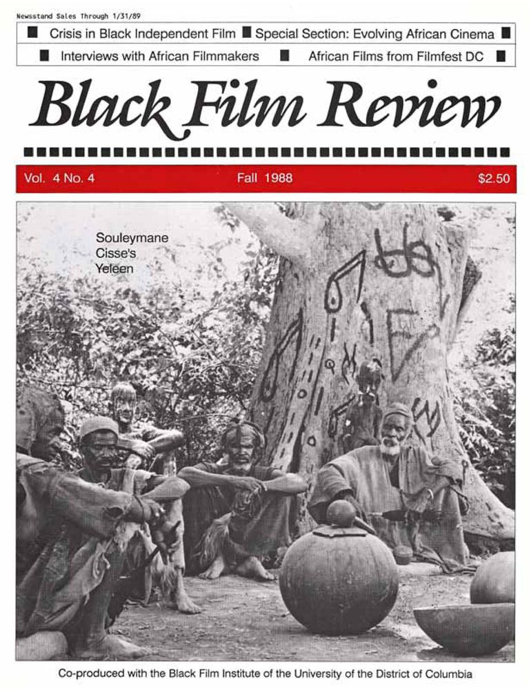 BLACK FILM REVIEW magazine side cover  Vol 4 # 4 Fall 1988