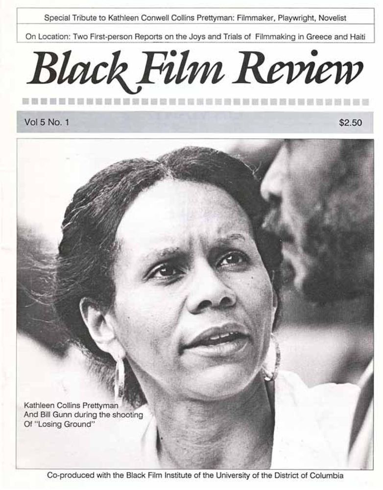 BLACK FILM REVIEW magazine side cover  Vol 5 # 1 Winter 1988