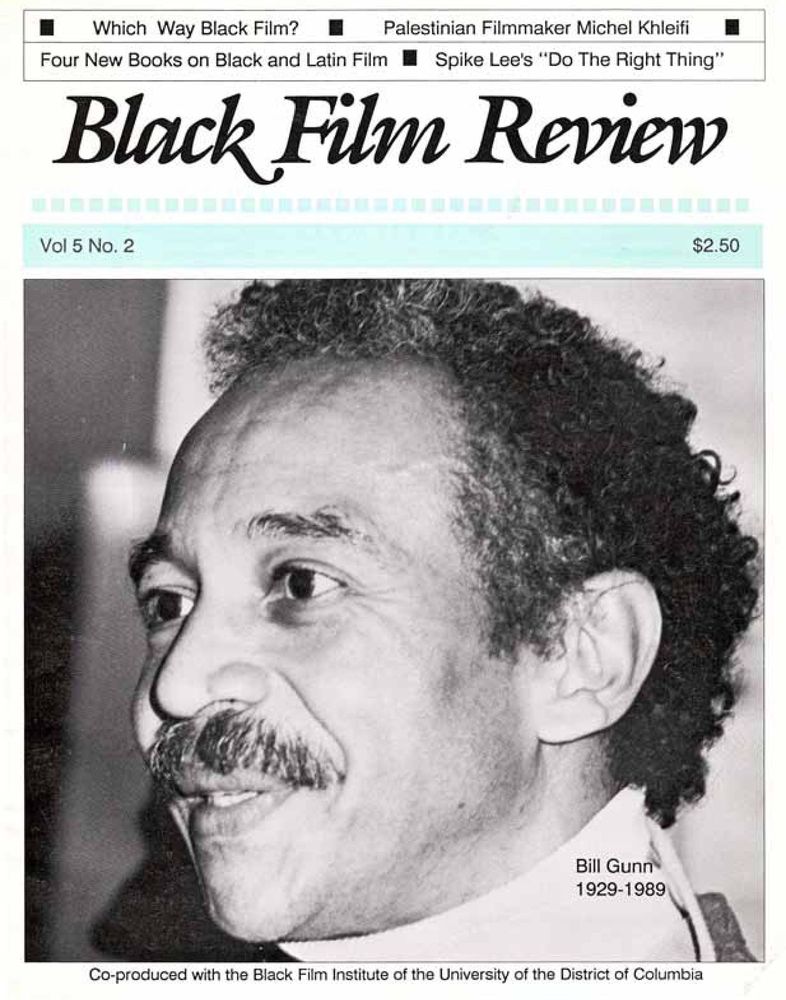 BLACK FILM REVIEW magazine side cover  Vol 5 # 2 Spring 1989