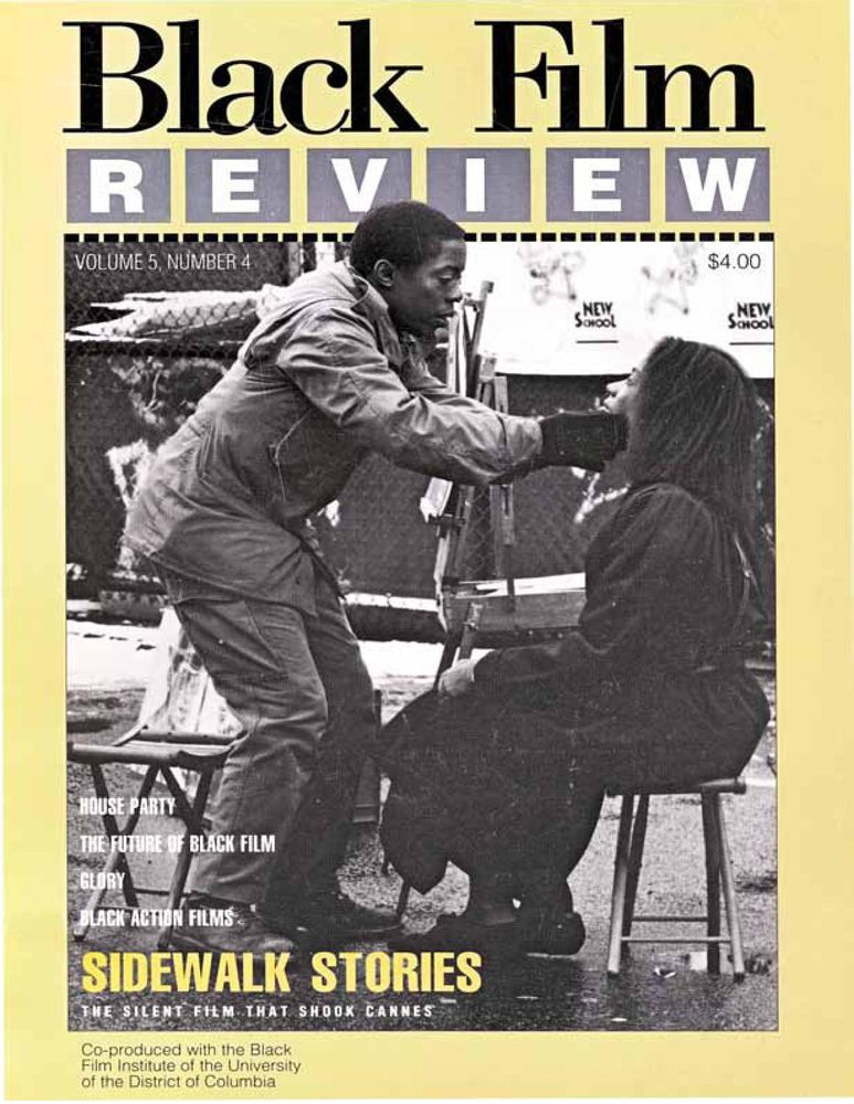 BLACK FILM REVIEW magazine side cover  Vol 5 # 4 Fall 1989