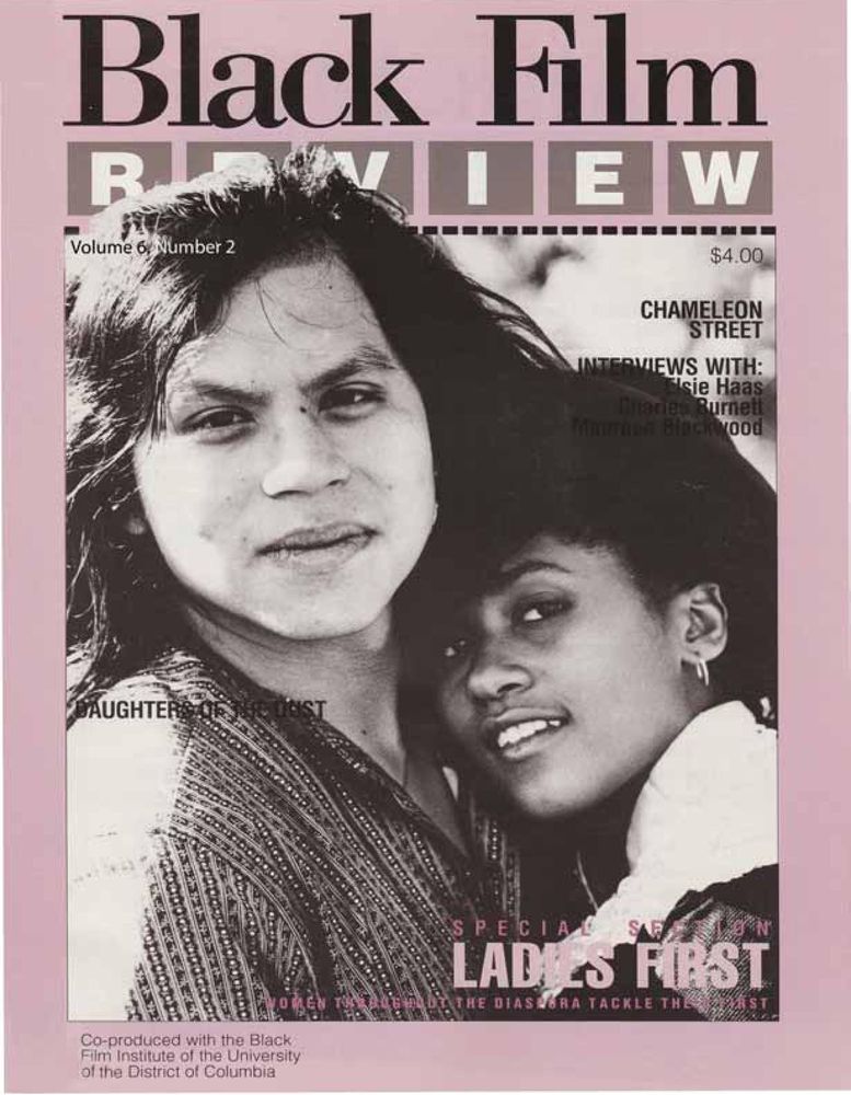BLACK FILM REVIEW magazine side cover  Vol 6 # 1  