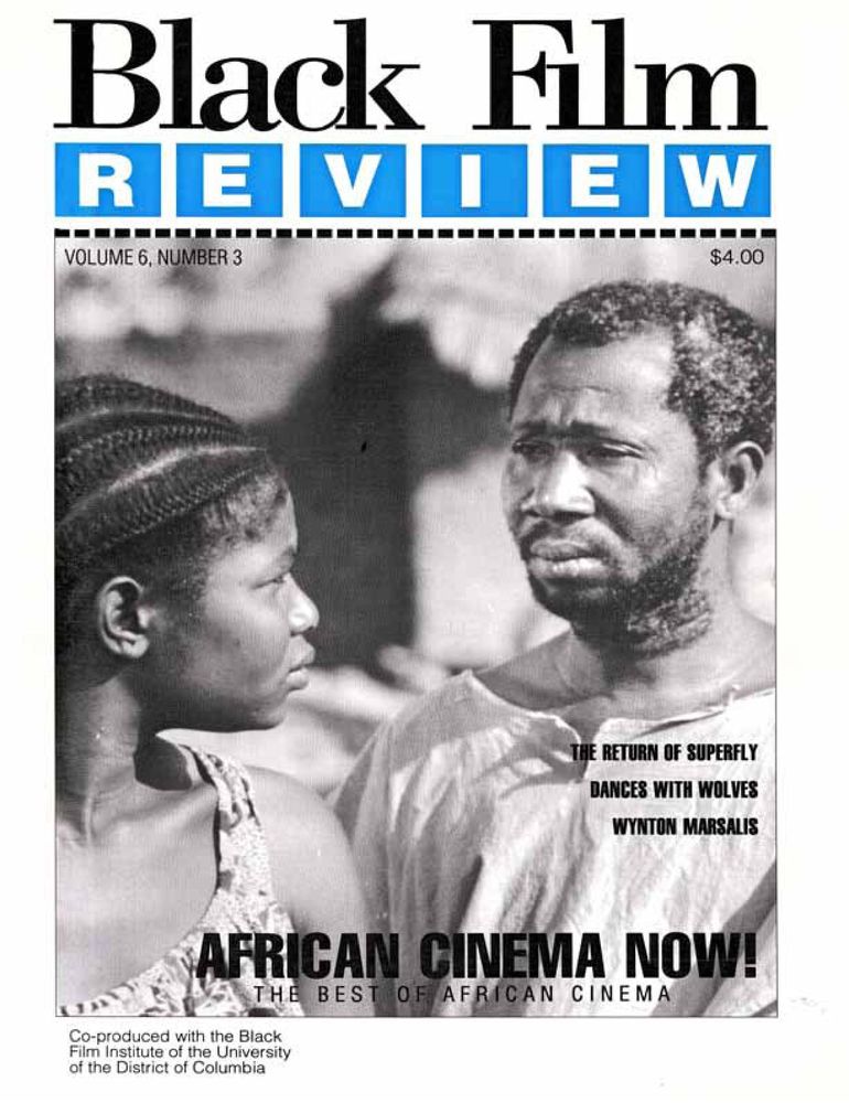 BLACK FILM REVIEW magazine side cover  Vol 6 # 3  