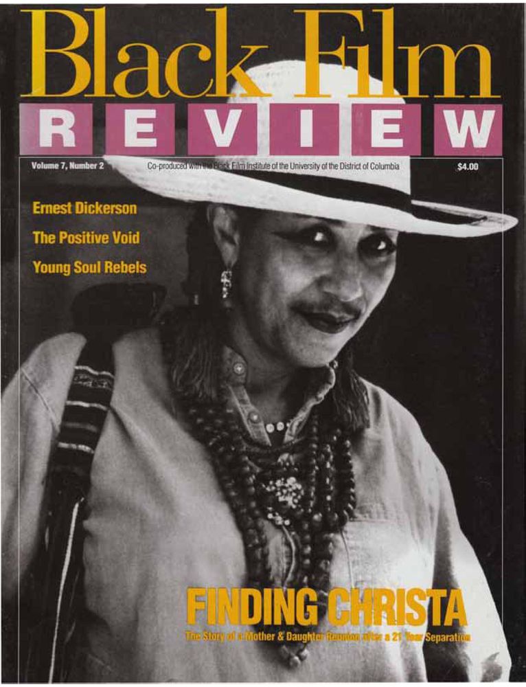 BLACK FILM REVIEW magazine side cover  Vol 7 # 2  